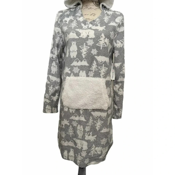 Jane and Bleecker Hooded Lounger Sleepwear Size Medium NWT - Picture 2 of 8